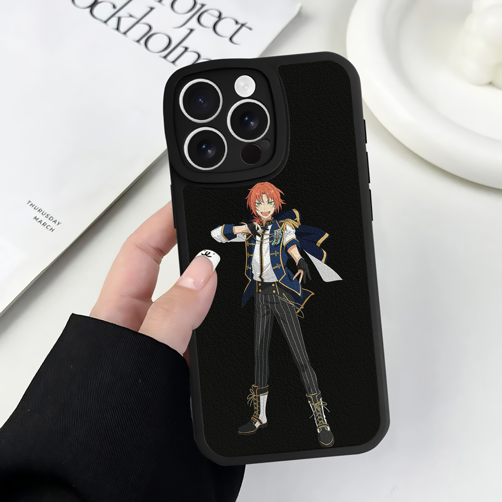 （画像用） あんさんぶるスターズ! Ensemble Stars 【iPhone 16シリーズ対応】シリコンスマホケース（レザー調） 材質：シリコン